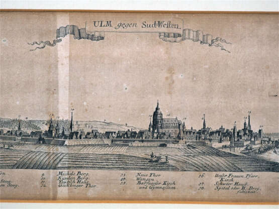 Gabriel Bodenehr (Augsburg) - Stich "Ulm gegen Südwesten", wohl Anfang-Mitte 18. Jh. - Foto 2