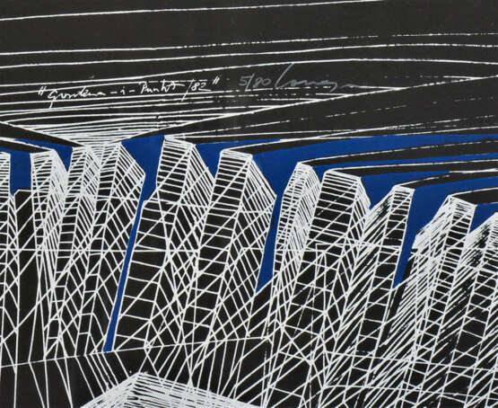 Abstrakte, geometrische Komposition, 1982 - Foto 2