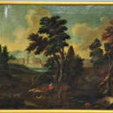 Barockes Landschaftsgemälde mit Flucht nach Ägypten, frühes 18. Jh. - Foto 1