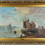 Reiner Dahlen (1837, Köln - 1874, Düsseldorf) - Segelboote im Hafen - фото 1