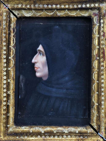 Miniatur Porträt einer Frau mit Kopftuch, 19. Jh. - photo 2