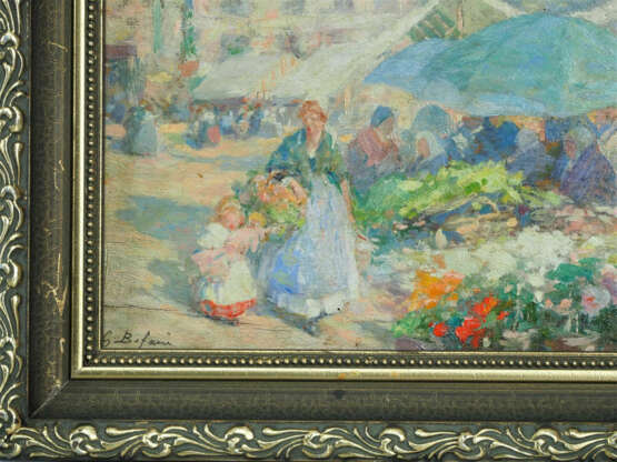 Gennaro Befani (1866, Neapel - 1949, Bagneux) - Blumenmarkt, Ende 19. Jh. - фото 2
