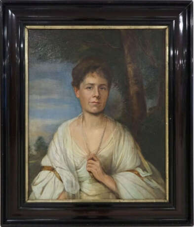 Ölgemälde meisterliches Porträt einer Dame um 1900 - Foto 1