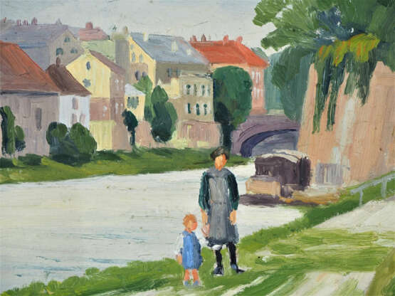Ernst Samuel Geiger (1876, Turgi - 1965, Villeneuve, Schweiz) - Ansicht Ulm mit Donau, 1917 - фото 2
