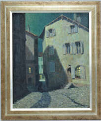 Auguste Heiligenstein (1891, Saint Denis -1976, Montreuil) - Nächtliche Straßenansicht Le Puy, Loire, 1942