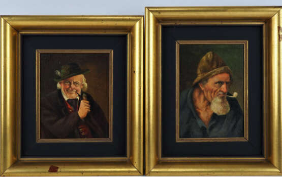 Konvolut Gemälde im Goldahmen - sign. "F. Schmidt" - photo 1