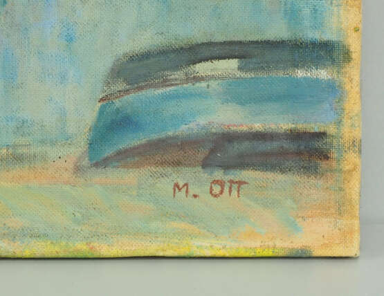 Manfred Ott (1933-2016) - Ölskizze See mit Booten - фото 2