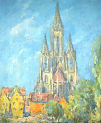 Eberhard Adolf "Pan" Pfeiffer (1902-1973, Ulm) - Ulmer Münster von Osten