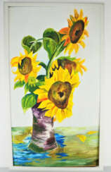 Großes Gemälde Sonnenblumen