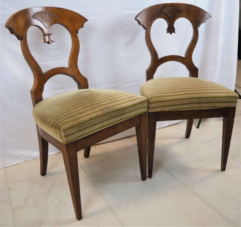 Paar Biedermeier Stühle, Mitteldeutsch um 1830 - Foto 1