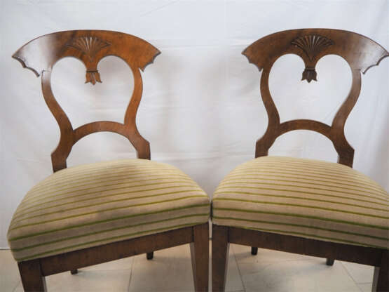 Paar Biedermeier Stühle, Mitteldeutsch um 1830 - фото 2