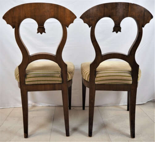 Paar Biedermeier Stühle, Mitteldeutsch um 1830 - Foto 4