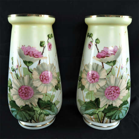 Paar große Vasen, Jugendstil um 1900, - photo 1