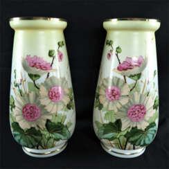 Paar große Vasen, Jugendstil um 1900,