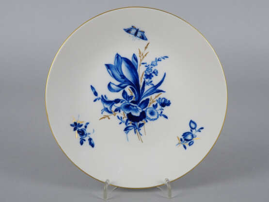 Teller "Meissen", blaue Blume - photo 1