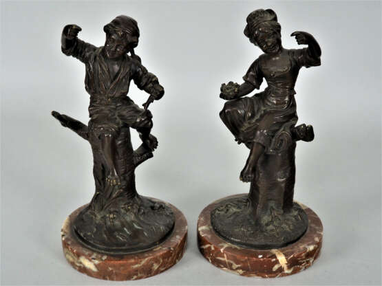 Paar Bronzefiguren um 1890 - photo 1