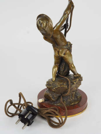 Hermann Eichberg - Lampe Jugendstil, Bronze - Foto 4