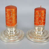 Paar Kerzenleuchter, Art Deco, Silber - Foto 1