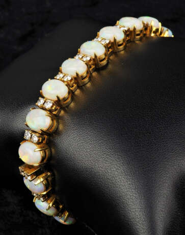 18kt Gold Opal-Armband mit Brillanten - Foto 2