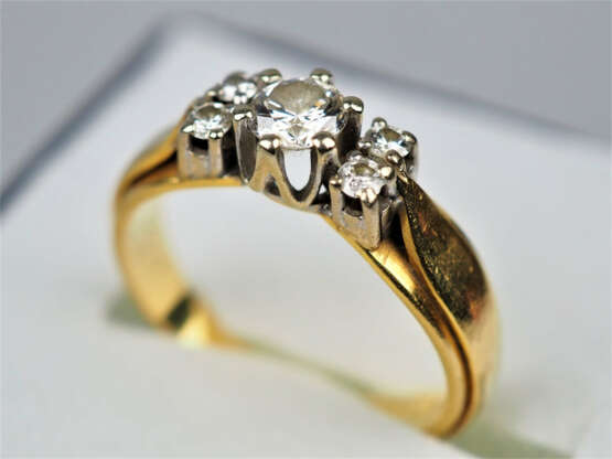 18kt Gold Brillant-Ring, 4,6g Gesamtgewicht - Foto 1