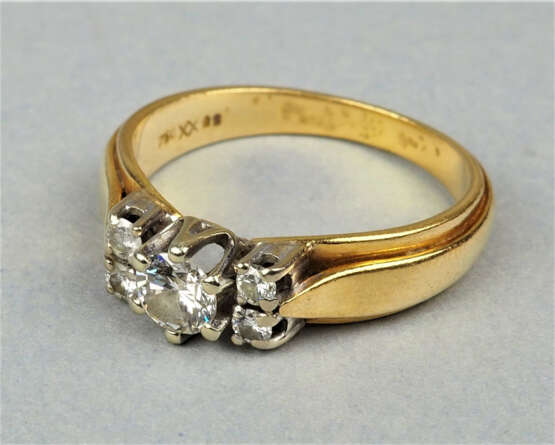 18kt Gold Brillant-Ring, 4,6g Gesamtgewicht - фото 2