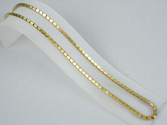 14kt Gold Vierkant-Halskette, 18,7g Gesamtgewicht - photo 2