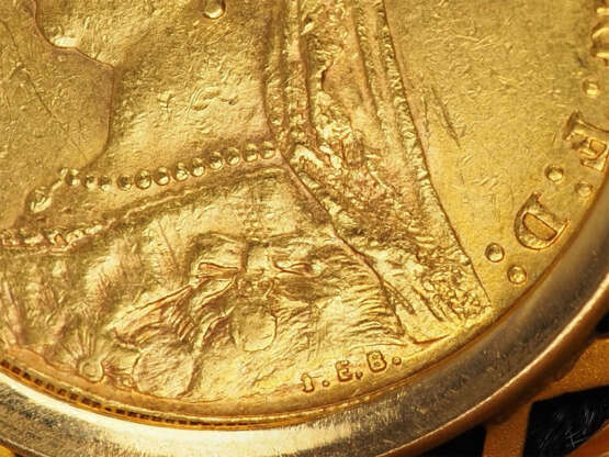 Münzanhänger mit Goldmünze: Großbritannien, Victoria, 1 Sovereign, 1891 - Foto 3