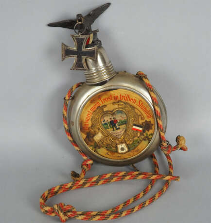 1. WK. Reservistenflasche mit Reichsadler und Eisernes Kreuz - фото 1