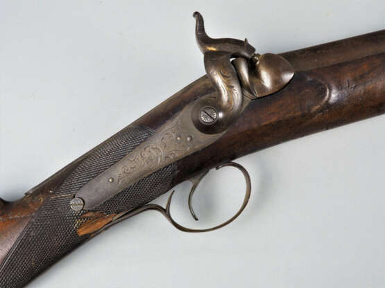 Antikes Vorderlader-Perkussionsgewehr, Mitte 19. Jh., L. 142cm - Foto 4