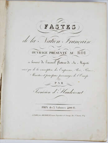Ternisien d`Haudricourt - Fastes de la nation française, 1804, 3 Bände - photo 2