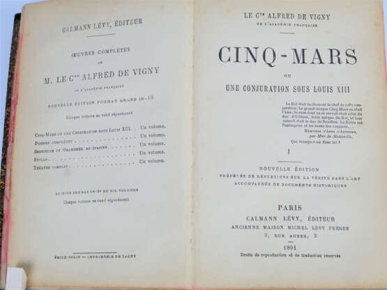 Alfred de Vigny - Cinq-Mars, 1891 - фото 2