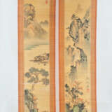 Konvolut Malereien auf Bambus, Rollbilder, 2 Stück - Foto 1