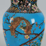 Paar Vasen mit Emaille Verzierungen, Cloisonné Vasen - Foto 4