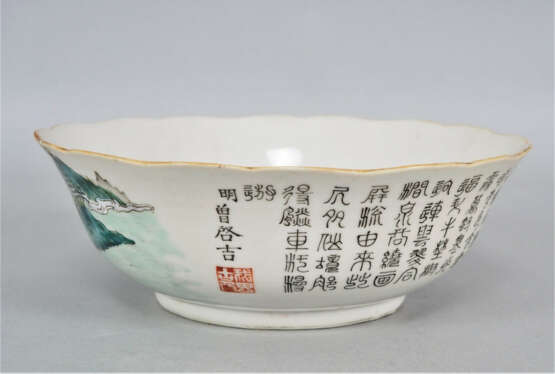 Antike Porzellan Schale, China, fein handbemalt - photo 2