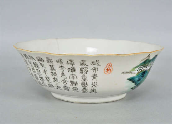 Antike Porzellan Schale, China, fein handbemalt - фото 3