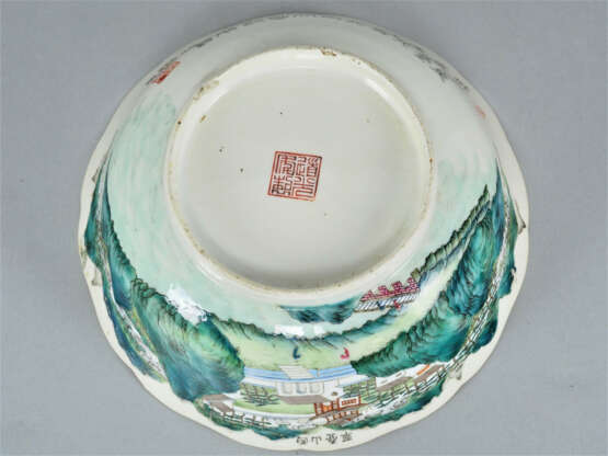 Antike Porzellan Schale, China, fein handbemalt - Foto 5
