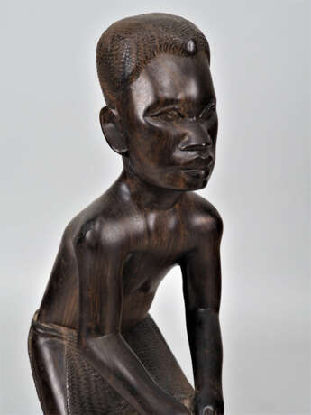 Zwei afrikanische Skulpturen, wohl Makonde, Ebenholz - Foto 4