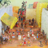 Diorama mit Zinnfiguren, fein handbemalt, Thema Sklavenmarkt in Babylon - Foto 1