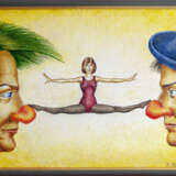 Painting “Circus gymnast”, Canvas on the subframe, Oil, Surrealism, Caricature, Russia, 2021 - photo 1