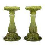 A PAIR OF ENGLISH (BRETBY) MAJOLICA GREEN-GLAZED JARDINIERE STANDS - photo 4