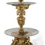 A PAIR OF LARGE FRENCH ORMOLU AND MOLDED GLASS DESSERT-STANDS - фото 3
