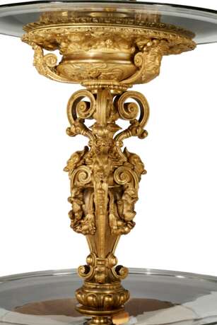A PAIR OF LARGE FRENCH ORMOLU AND MOLDED GLASS DESSERT-STANDS - фото 5