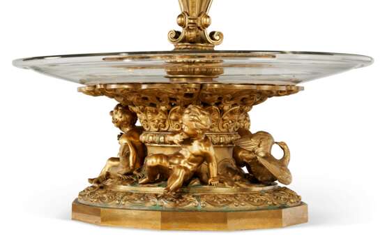 A PAIR OF LARGE FRENCH ORMOLU AND MOLDED GLASS DESSERT-STANDS - photo 6