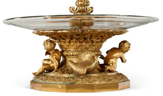 A PAIR OF LARGE FRENCH ORMOLU AND MOLDED GLASS DESSERT-STANDS - photo 9