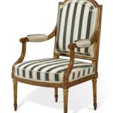 A SET OF LOUIS XVI GILTWOOD SEAT FURNITURE - photo 4