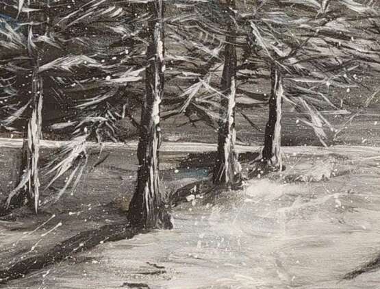 Design Painting “Snow in the park”, акрил на холсте мдф, Russia, 2021 - photo 2
