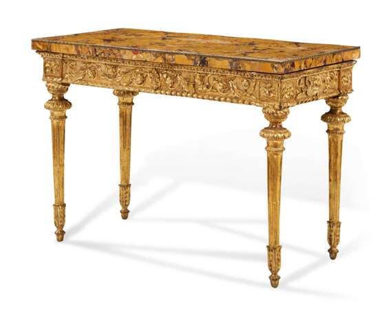 AN ITALIAN GILTWOOD CONSOLE TABLE - Foto 1