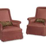 A PAIR OF UPHOLSTERED EASY ARMCHAIRS - photo 1