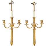 A PAIR OF EMPIRE ORMOLU THREE-LIGHT CANDELABRA MOUNTED AS LAMPS - photo 4