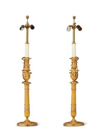 A PAIR OF EMPIRE ORMOLU THREE-LIGHT CANDELABRA MOUNTED AS LAMPS - photo 5